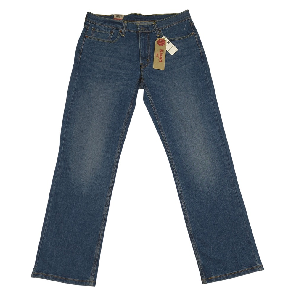Levis 514 Straight Leg Mens Jeans 33x30 Blue Medium Wash Stretch Denim NWT 697